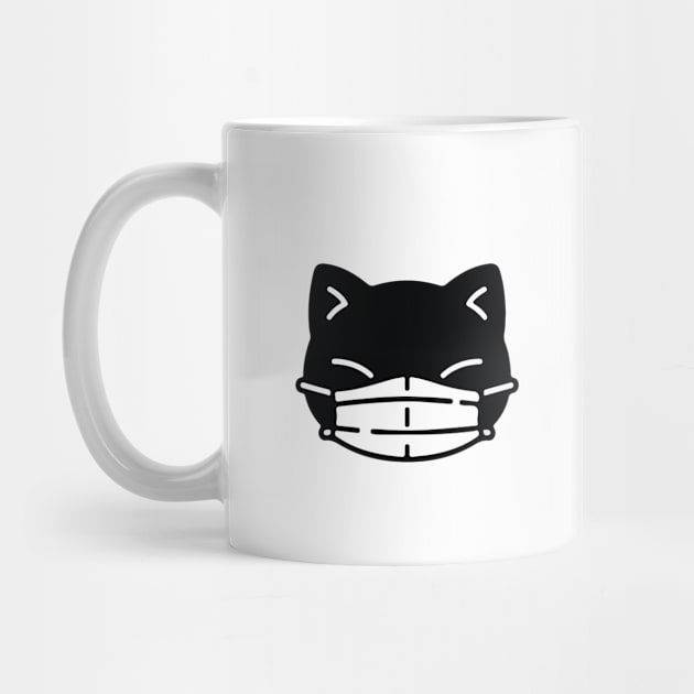 Black Cat Face Mask Pew Pew Madafakas by Cats Cute 